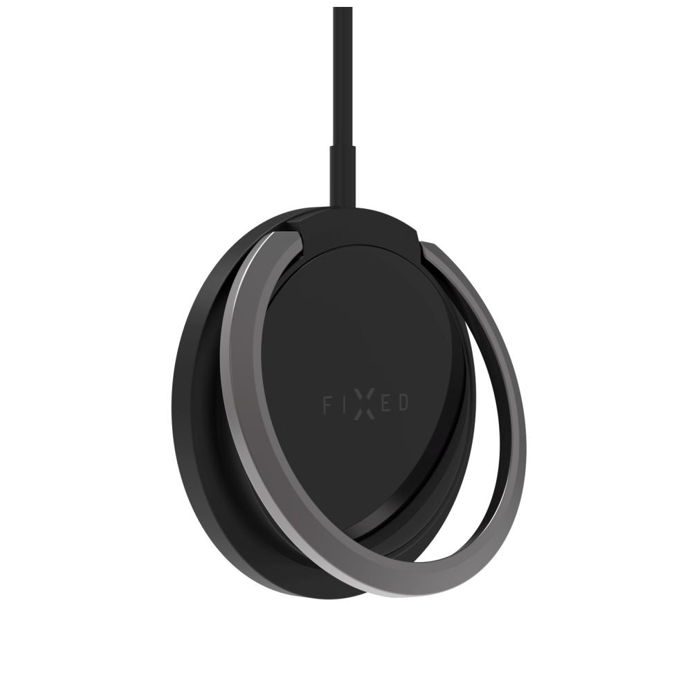 Brezžični omrežni polnilec Fixed Ring, 15W, 1.67A, črn