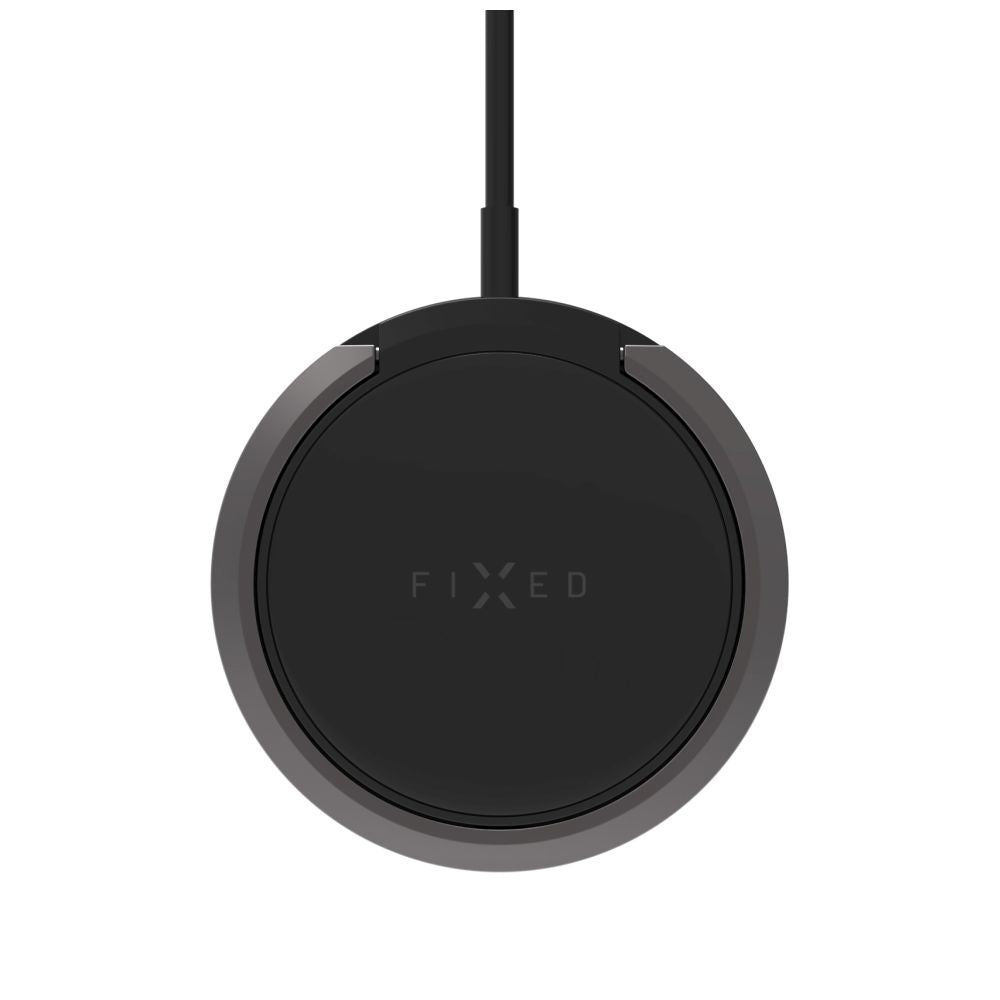 Brezžični omrežni polnilec Fixed Ring, 15W, 1.67A, črn