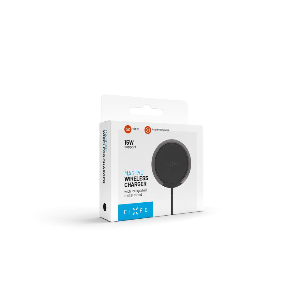 Brezžični omrežni polnilec Fixed Ring, 15W, 1.67A, črn