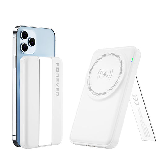 Brezžični polnilnik Forever MACS-100 5v1, 20W, 3A, 1 x USB-A, Bel