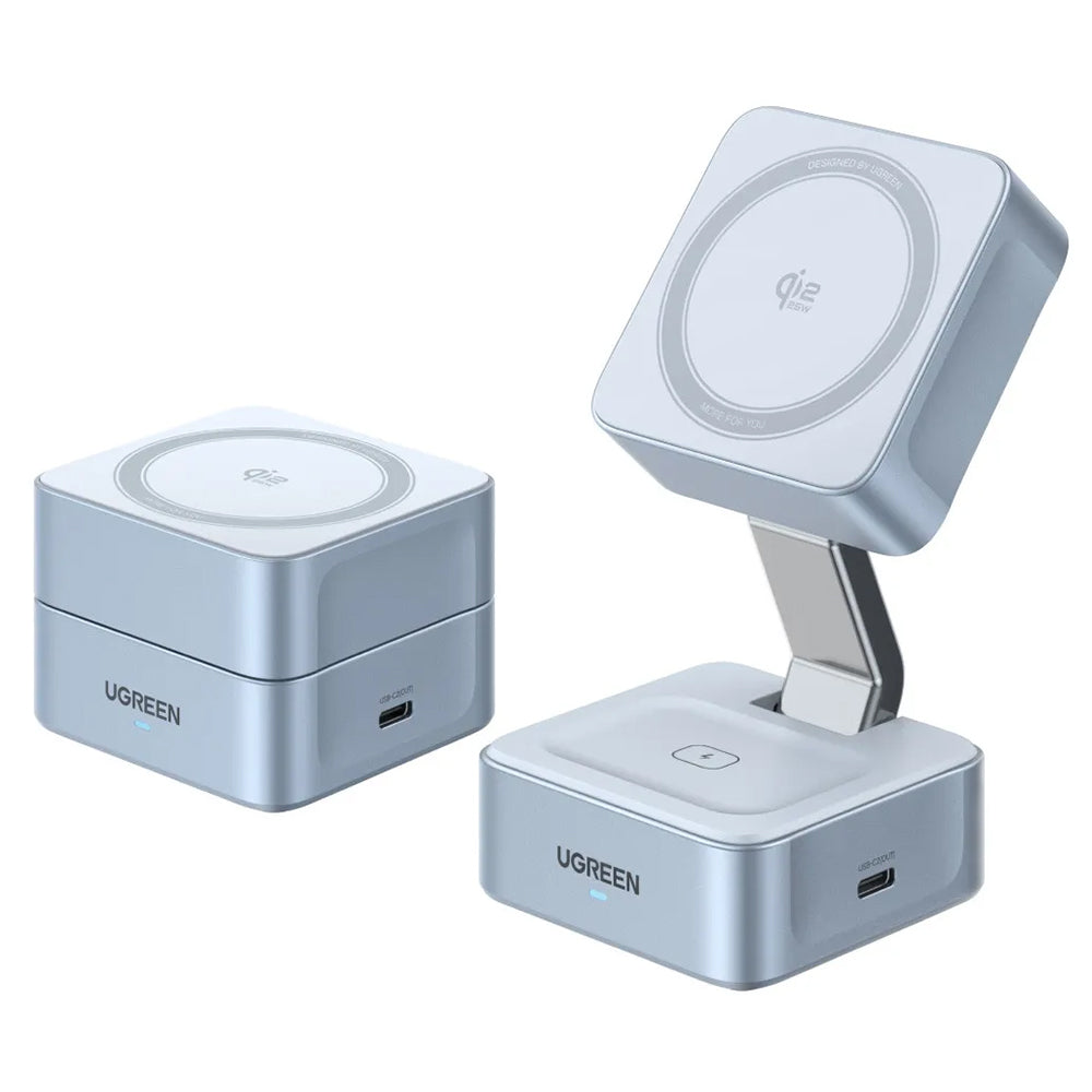 Brezžični omrežni polnilec UGREEN W752 2v1, 35W, 3A, 1 x USB-C, Modra