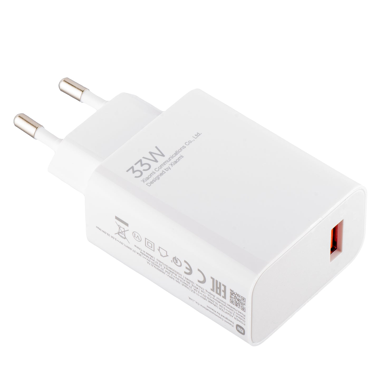 Xiaomi MDY-11EZ omrežni polnilnik, 33 W, 3A, 1 x USB-A, bel