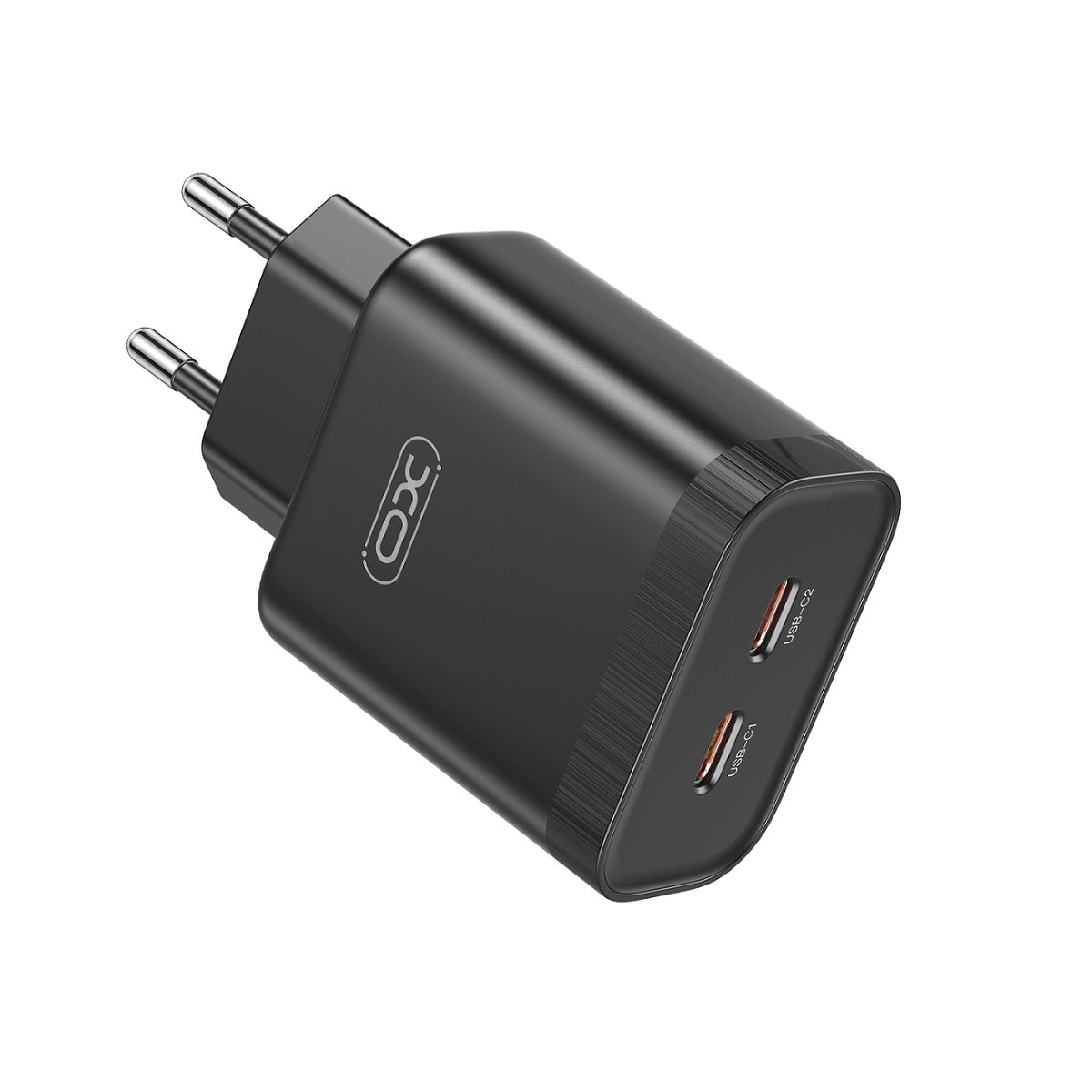 Omrežni polnilnik XO Design L105, 35 W, 3A, 2 x USB-C, črn