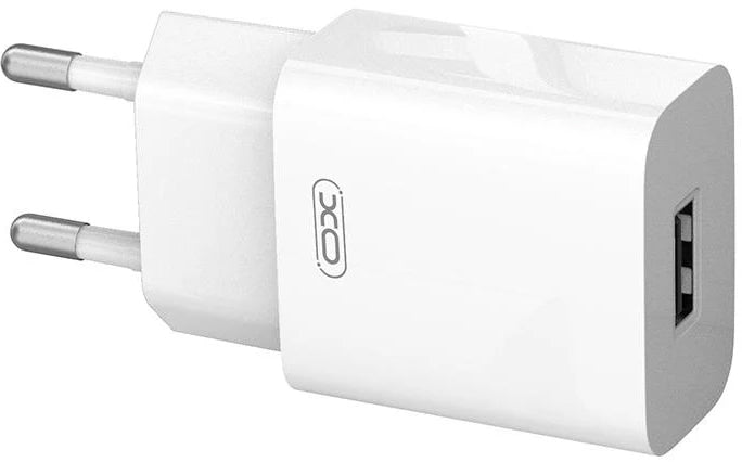 Polnilnik omrežja XO Design L99, 12W, 2.4A, 1 x USB-A, Bel