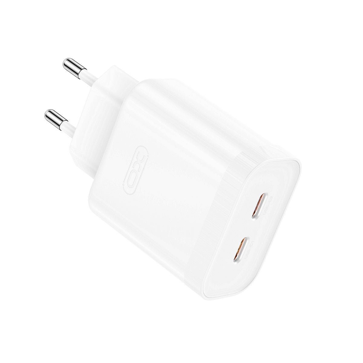 Omrežni polnilnik XO Design L105, 35 W, 3A, 2 x USB-C, bel