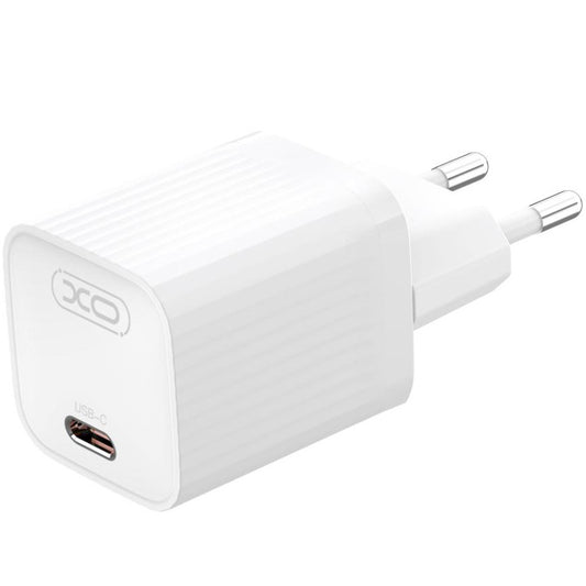 Polnilnik omrežja XO Design L148, 30W, 3A, 1 x USB-C, Bel
