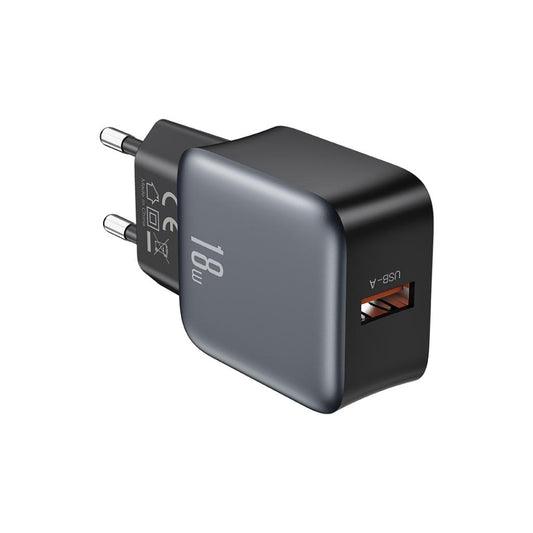 Polnilnik omrežja XO Design L152, 18W, 3A, 1 x USB-A, Črn