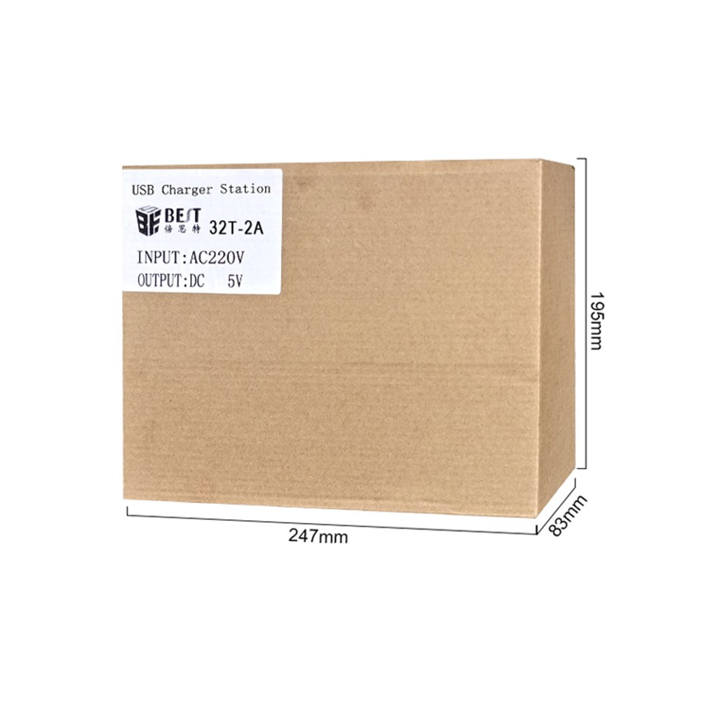 Polnilec postaje Best 32T-2A, 2A, 32 x USB-A, bel