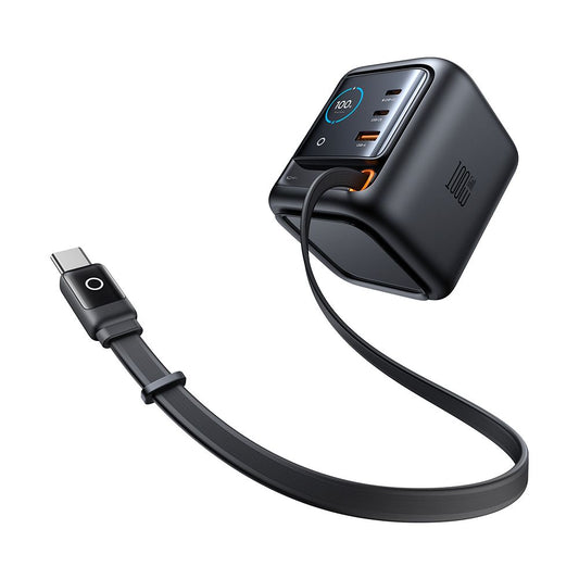 Polnilna postaja z USB-C kablom Mcdodo FreeGo CH-1391 Display, 100W, 5A, 1 x USB-A - 2 x USB-C, Črna