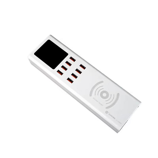 Polnilna postaja Sunshine SS-309WD QI, 40W, 2.4A, 8 x USB-A, Bela
