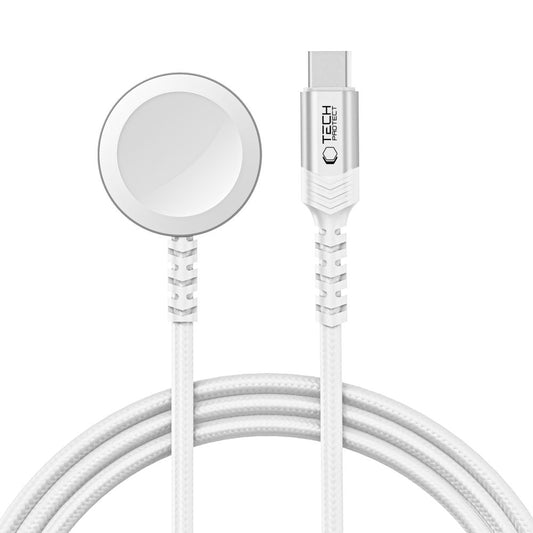 Polnilni kabel Tech-Protect MC01 Ultraboost za Apple Watch Series, bel