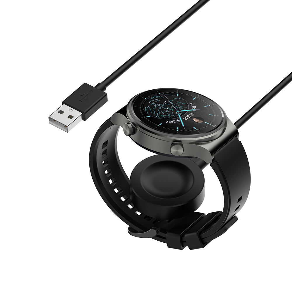 Brezžični polnilec Techsuit THC1 za Honor Watch / Huawei Watch Series, USB-A, Črn