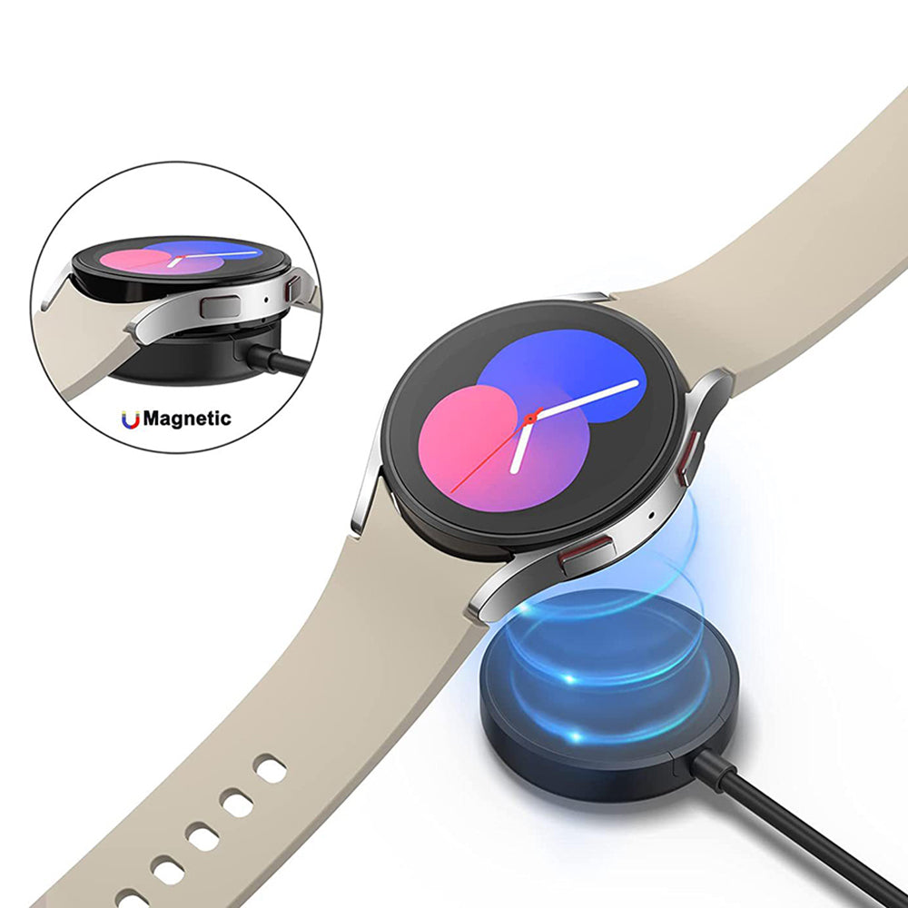 Brezžični polnilec Techsuit TSC12 za serijo Samsung Galaxy Watch, USB-A, Črn