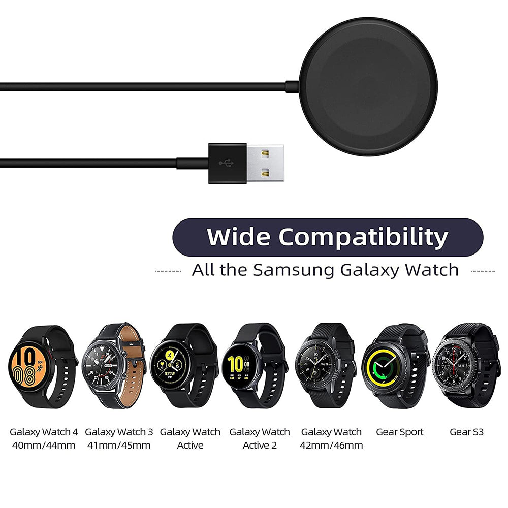Brezžični polnilec Techsuit TSC12 za serijo Samsung Galaxy Watch, USB-A, Črn