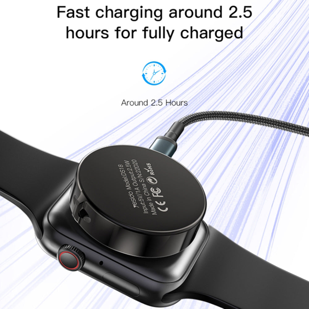 Brezžični polnilec Yesido DS18 za Apple Watch Series, črn