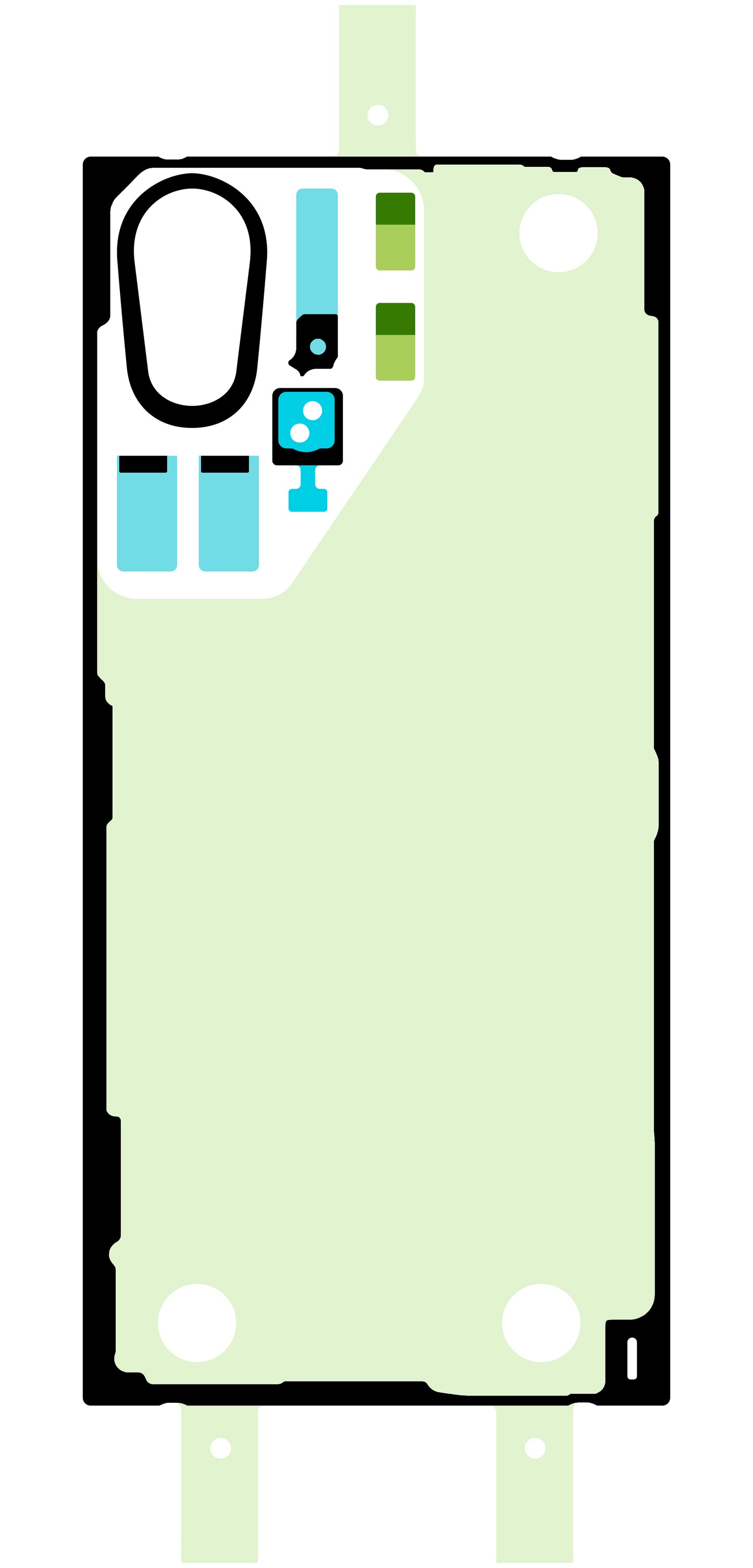 Kit lepilni pokrov baterije Samsung Galaxy S22 Ultra 5G S908, Service Pack GH82-27490A