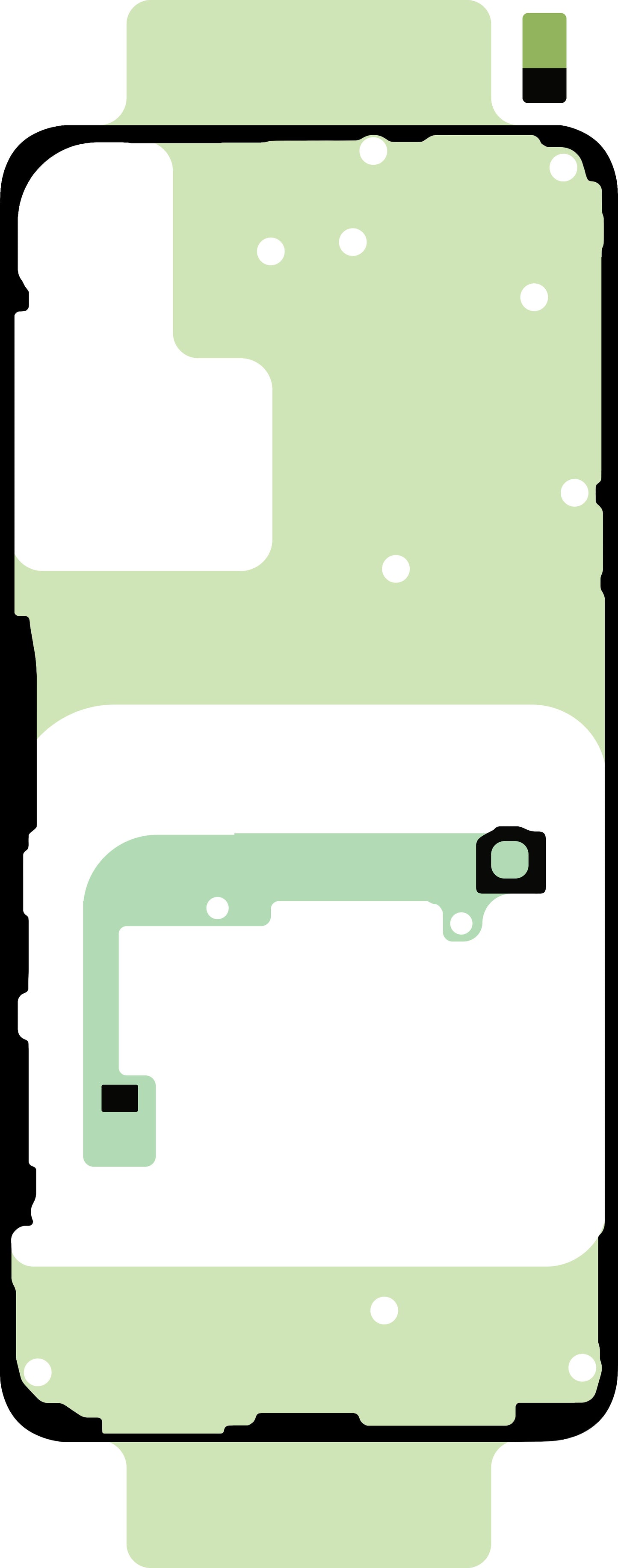 Komplet lepila za pokrov baterije Samsung Galaxy S24 S921, servisni paket GH82-33293A