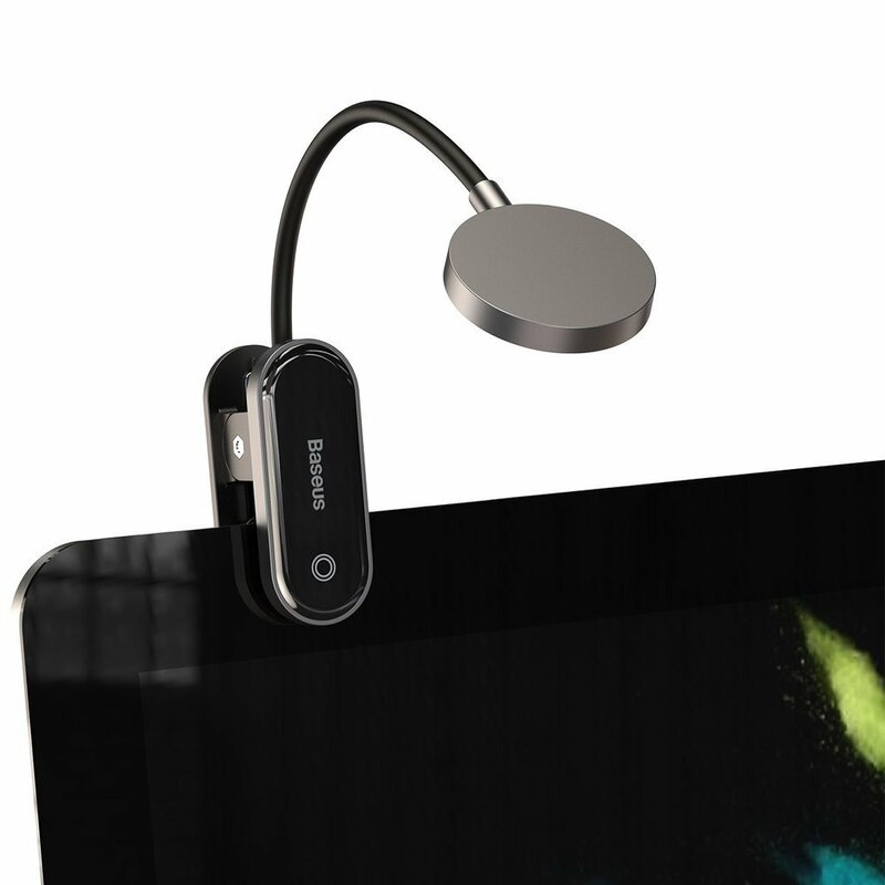 Baseus Comfort Reading Mini Clip LED Desk Lamp, Gray DGRAD-0G