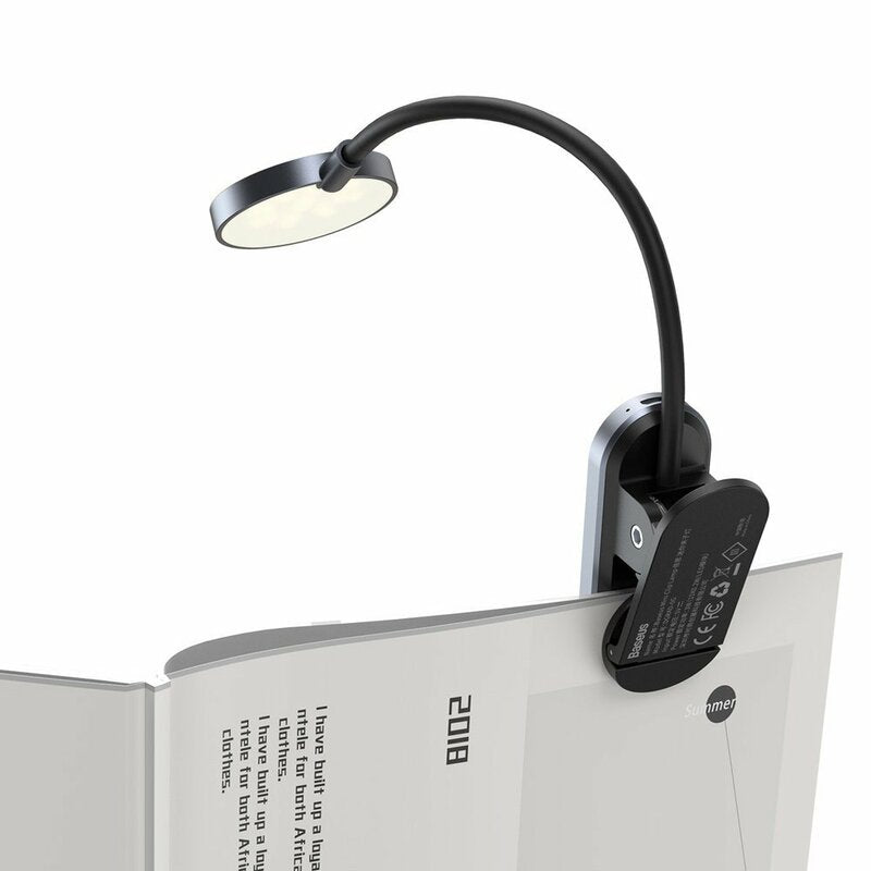 Baseus Comfort Reading Mini Clip LED Desk Lamp, Gray DGRAD-0G
