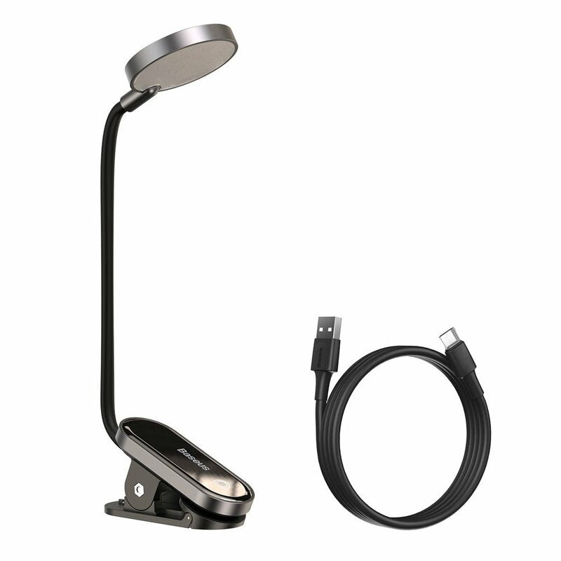 Baseus Comfort Reading Mini Clip LED Desk Lamp, Gray DGRAD-0G