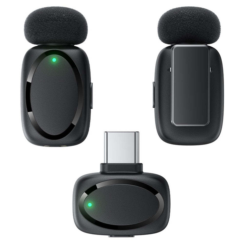 Lavalier Acefast R2, USB-C, Set 2 kosa, Črna