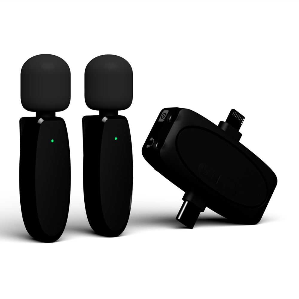 Lavalier Yesido KR15, USB-C / Lightning, Set 2 kosa, Črna