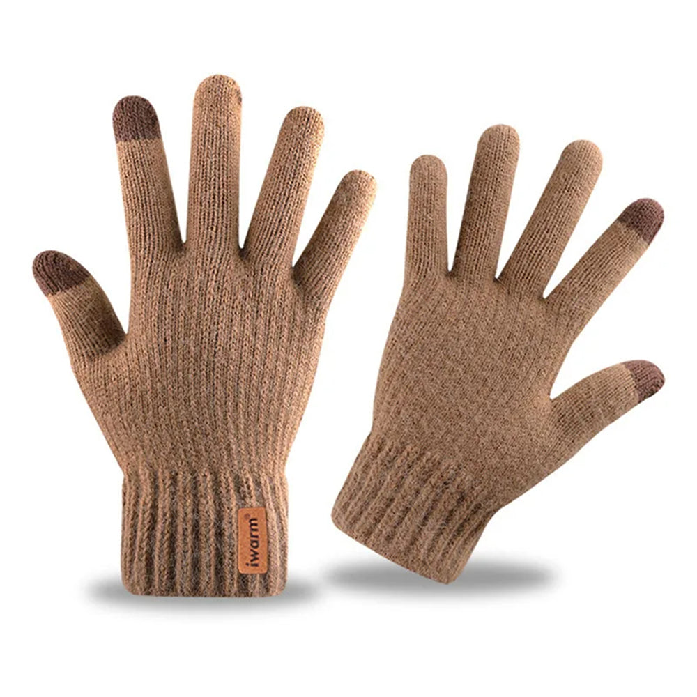 Zimske taktilne rokavice Iwarm ST0016, velikost 22 cm, rjave