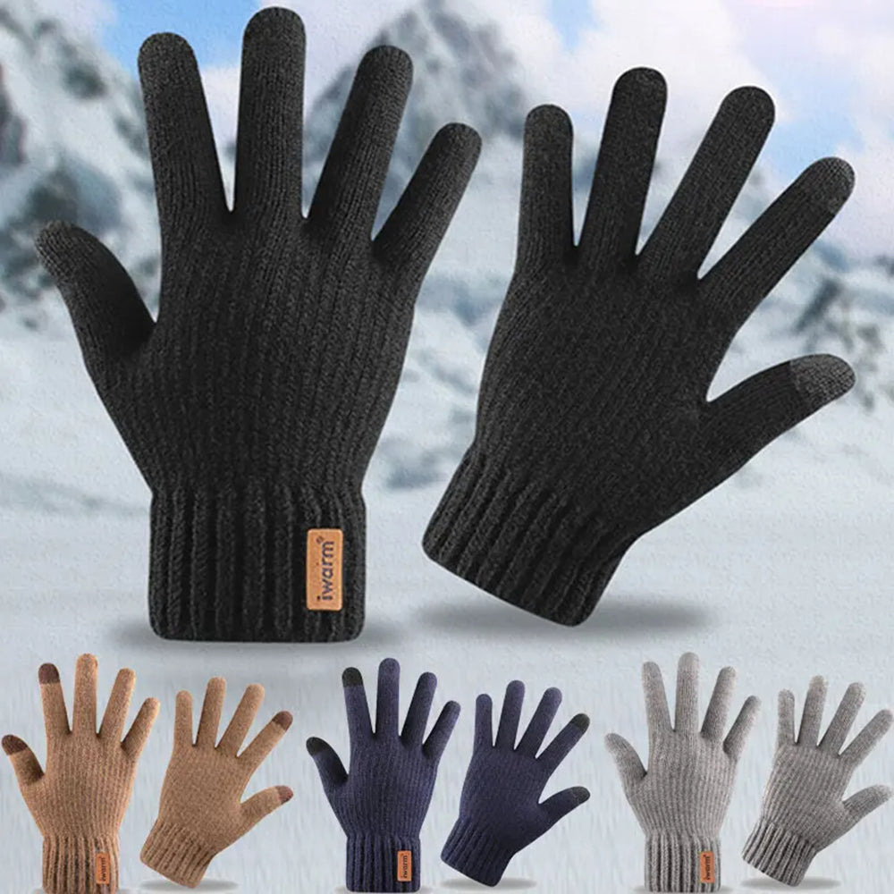 Zimske taktilne rokavice Iwarm ST0016, velikost 22 cm, rjave