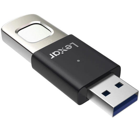 Zunanji pomnilnik USB-A 3.2 Lexar JumpDrive Fingerprint F35 Pro, 64Gb