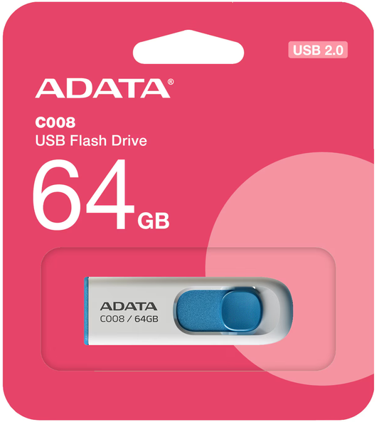 Zunanji pomnilnik USB-A Adata C008, 64Gb AC008-64G-RWE