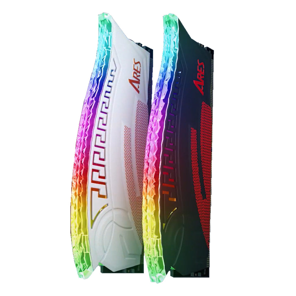 Spomin RAM Dato Ares Armor, DDR4, RGB, 2 x 8GB, 3600Mhz, CL18, Bela AMRGB8GX216G36W