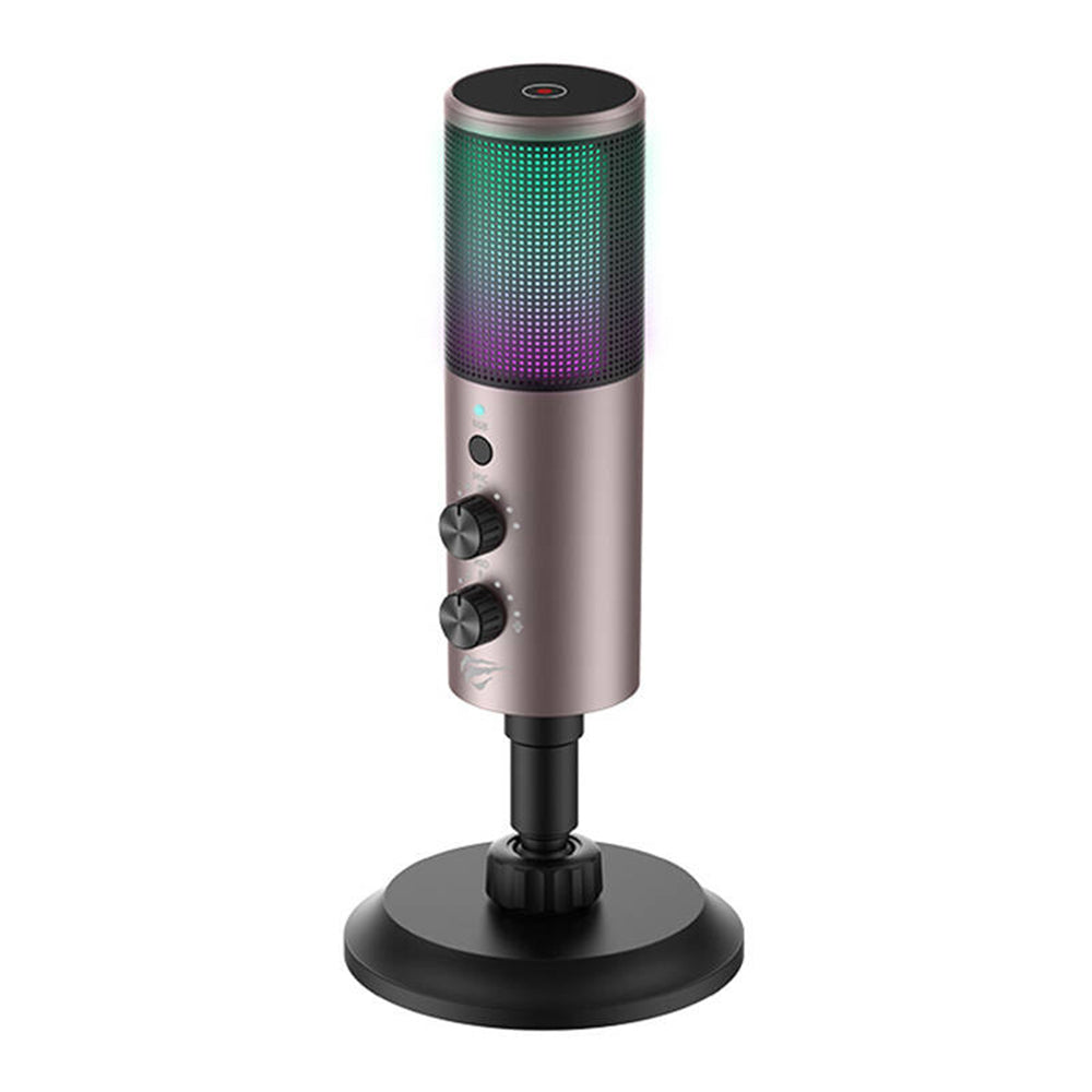 Gaming mikrofon HAVIT GK61, RGB, USB-C, Siv