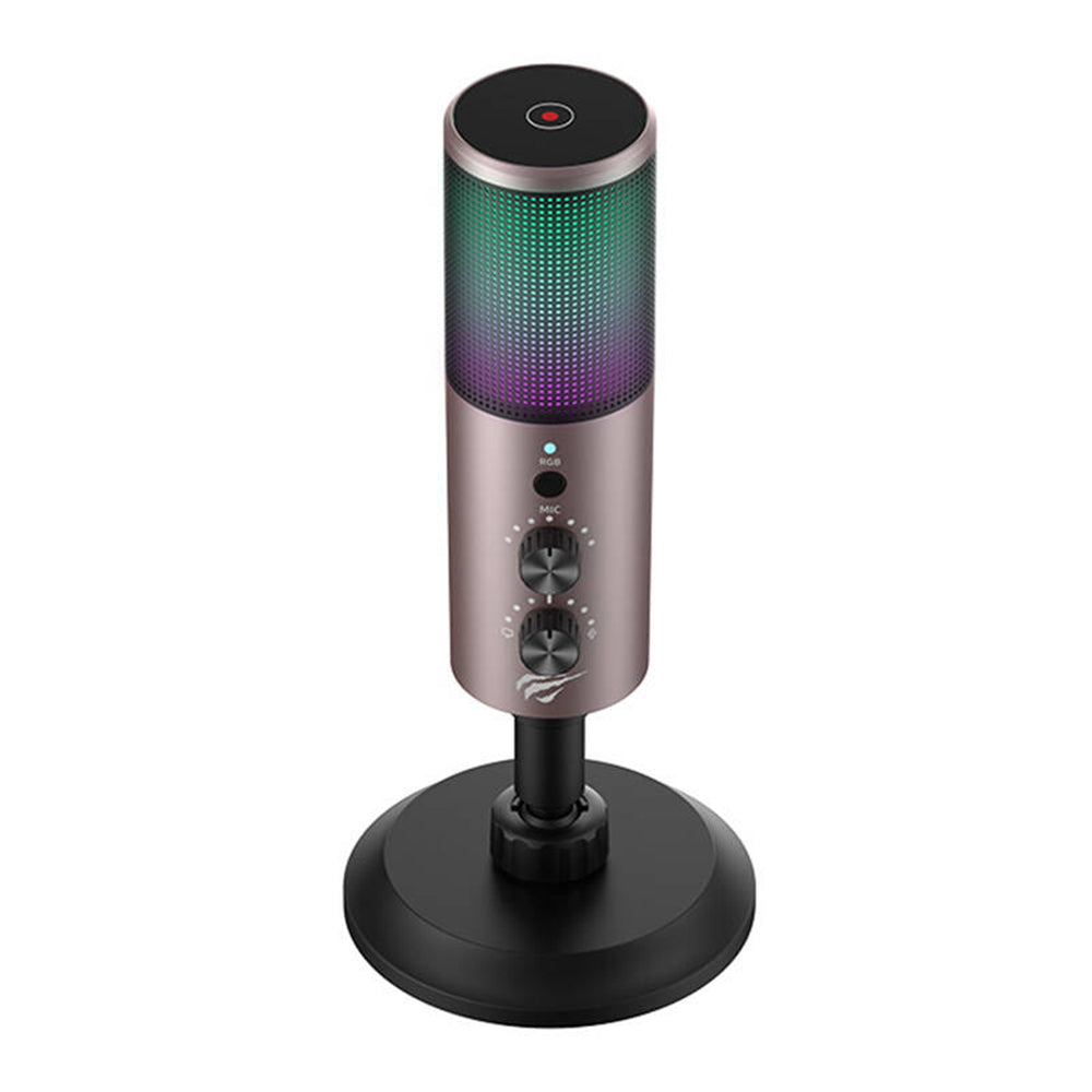Gaming mikrofon HAVIT GK61, RGB, USB-C, Siv