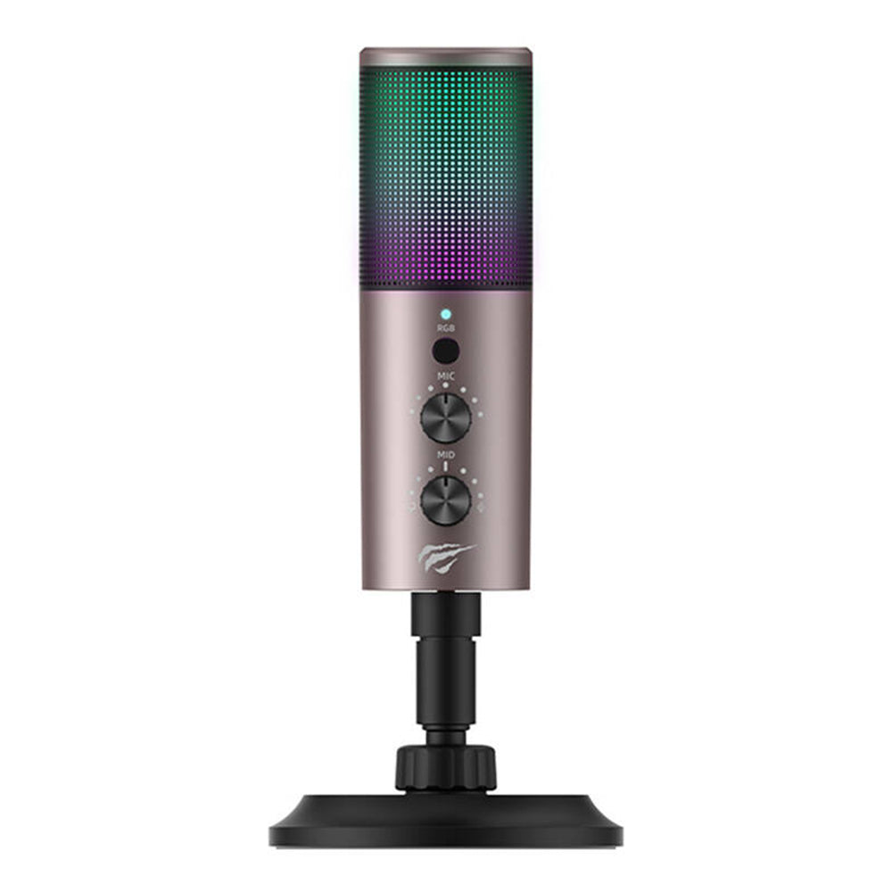 Gaming mikrofon HAVIT GK61, RGB, USB-C, Siv