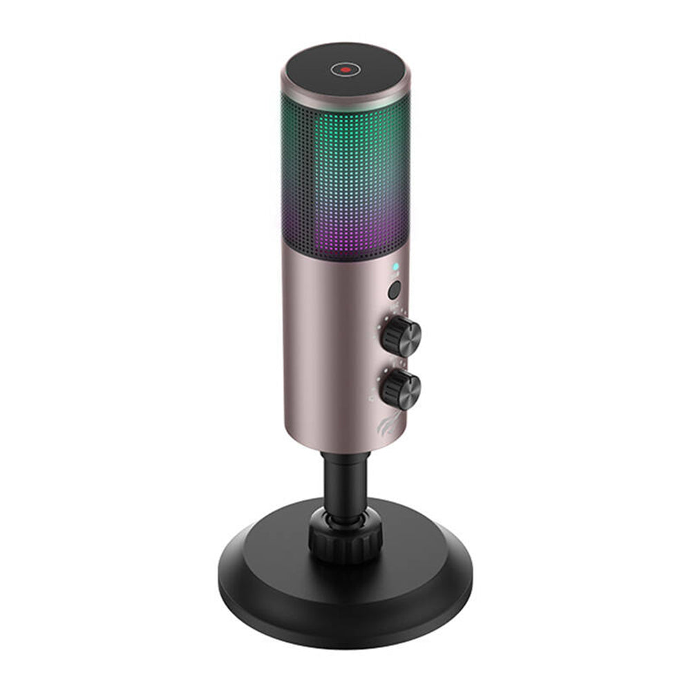 Gaming mikrofon HAVIT GK61, RGB, USB-C, Siv