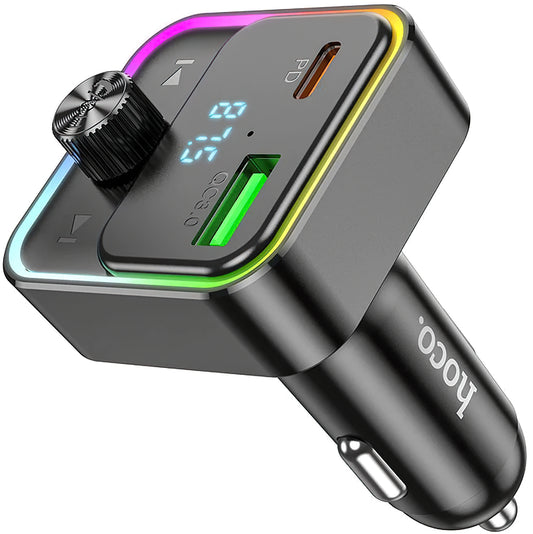 FM Bluetooth modulator HOCO E81, 1 x USB-A - 1 x USB-C