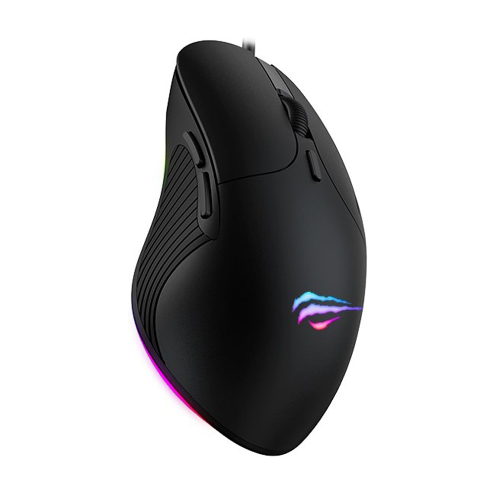 Žična igralna miška USB HAVIT MS1020WB, RGB, 2400DPI, črna