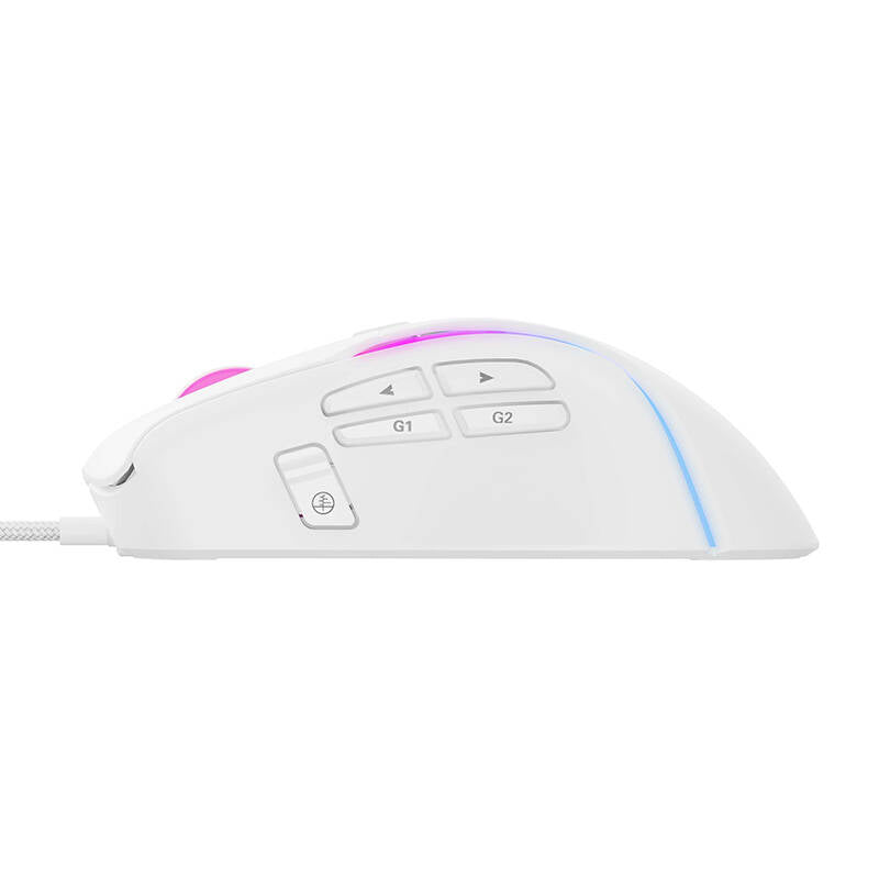 Žična igralna miška USB HAVIT MS1033, RGB, 800DPI - 8000DPI, Bela