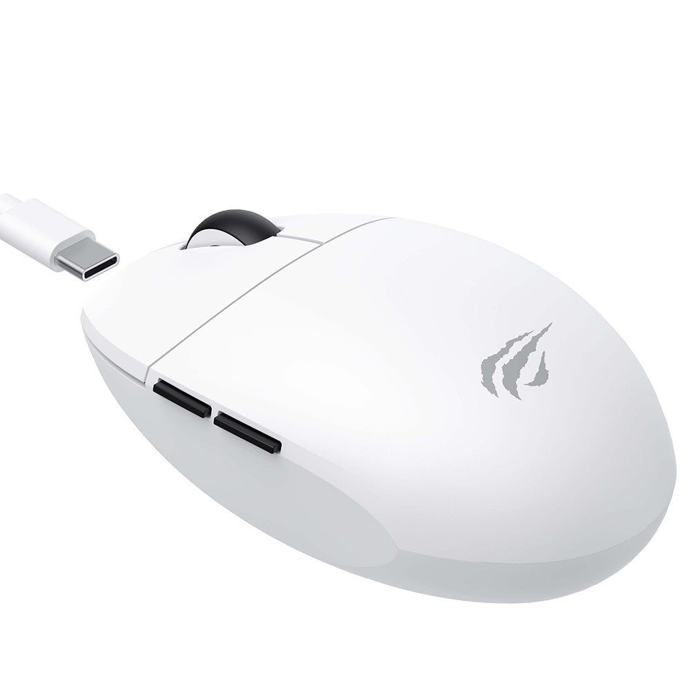 Brezžična igralna miška HAVIT MS1039W, 800DPI - 7400DPI, Wi-Fi / Žična, Bela