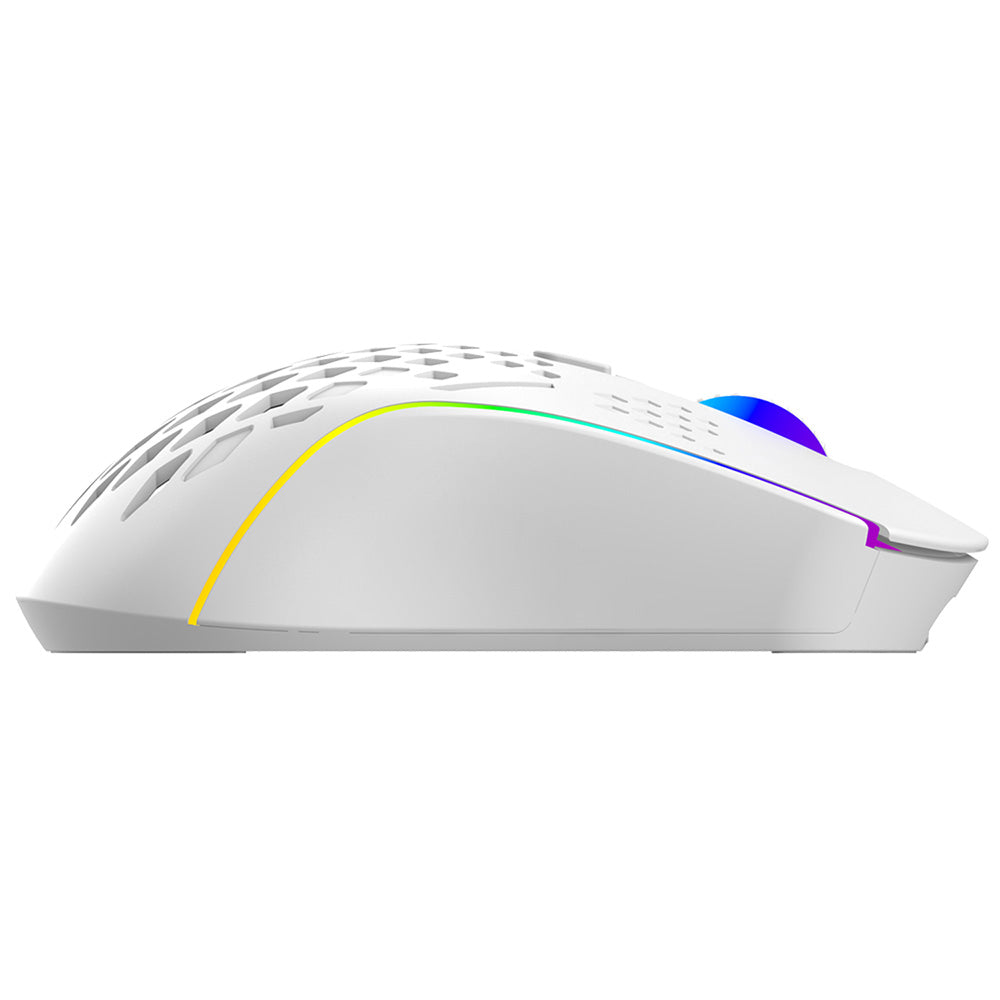 Brezžična igralna miška Proove Buzz, RGB, 800DPI - 4800DPI, Bela WMBU00022402