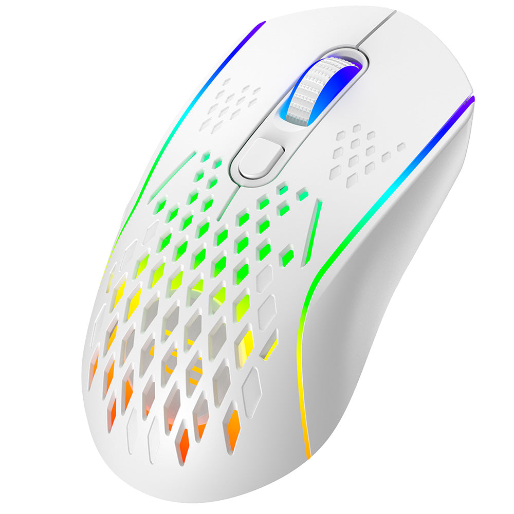 Brezžična igralna miška Proove Buzz, RGB, 800DPI - 4800DPI, Bela WMBU00022402