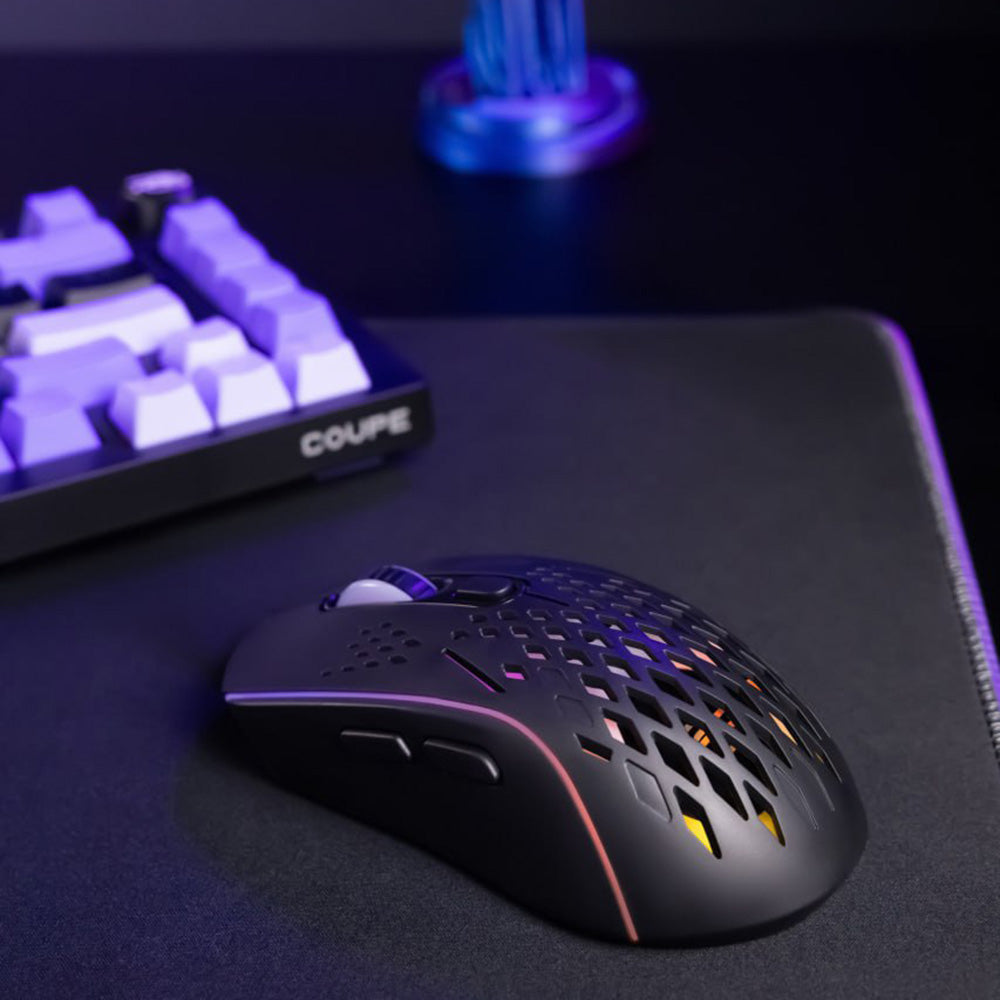 Brezžična igralna miška Proove Buzz, RGB, 800DPI - 4800DPI, Bela WMBU00022402