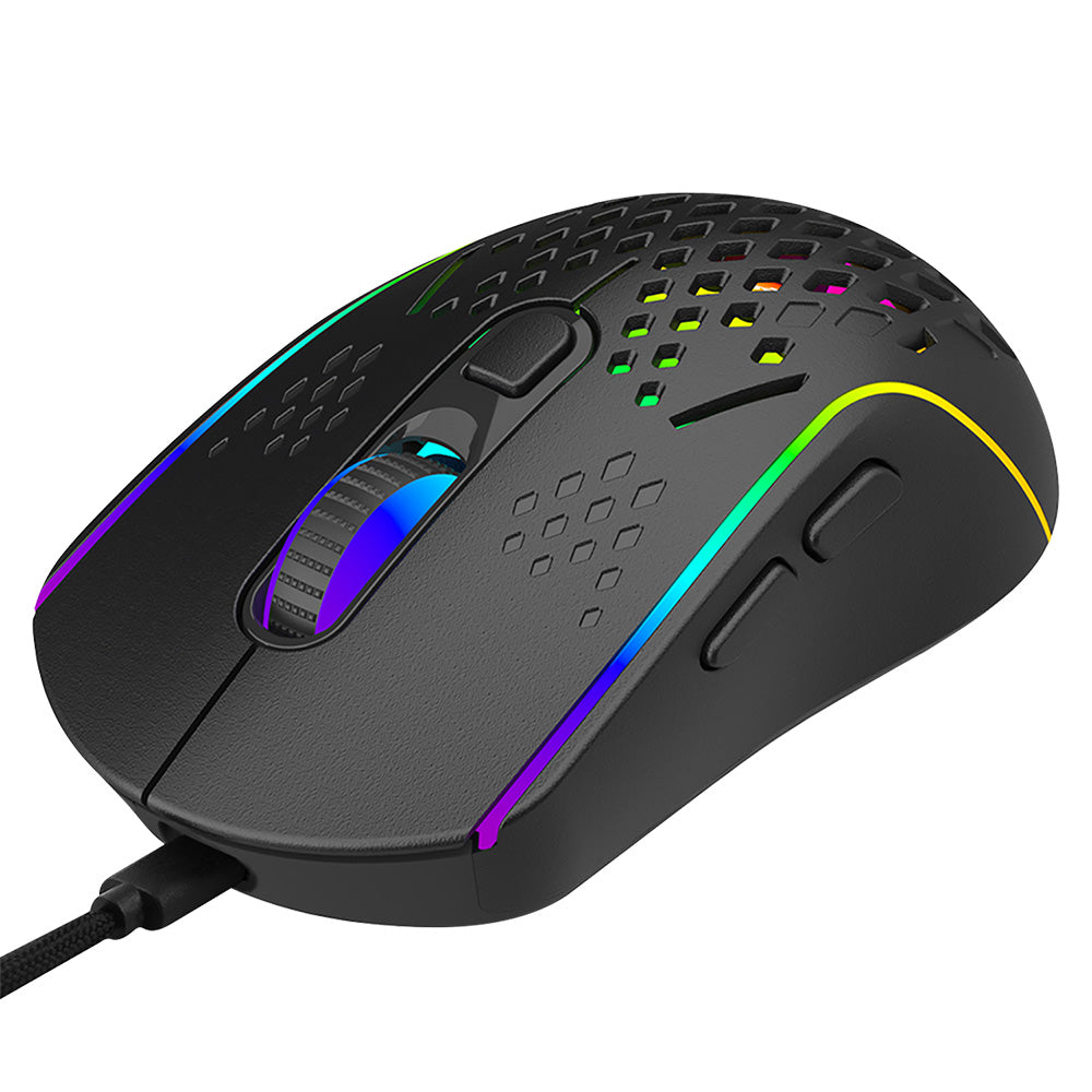 Brezžična igralna miška Proove Buzz, RGB, 800DPI - 4800DPI, črna WMBU00022401
