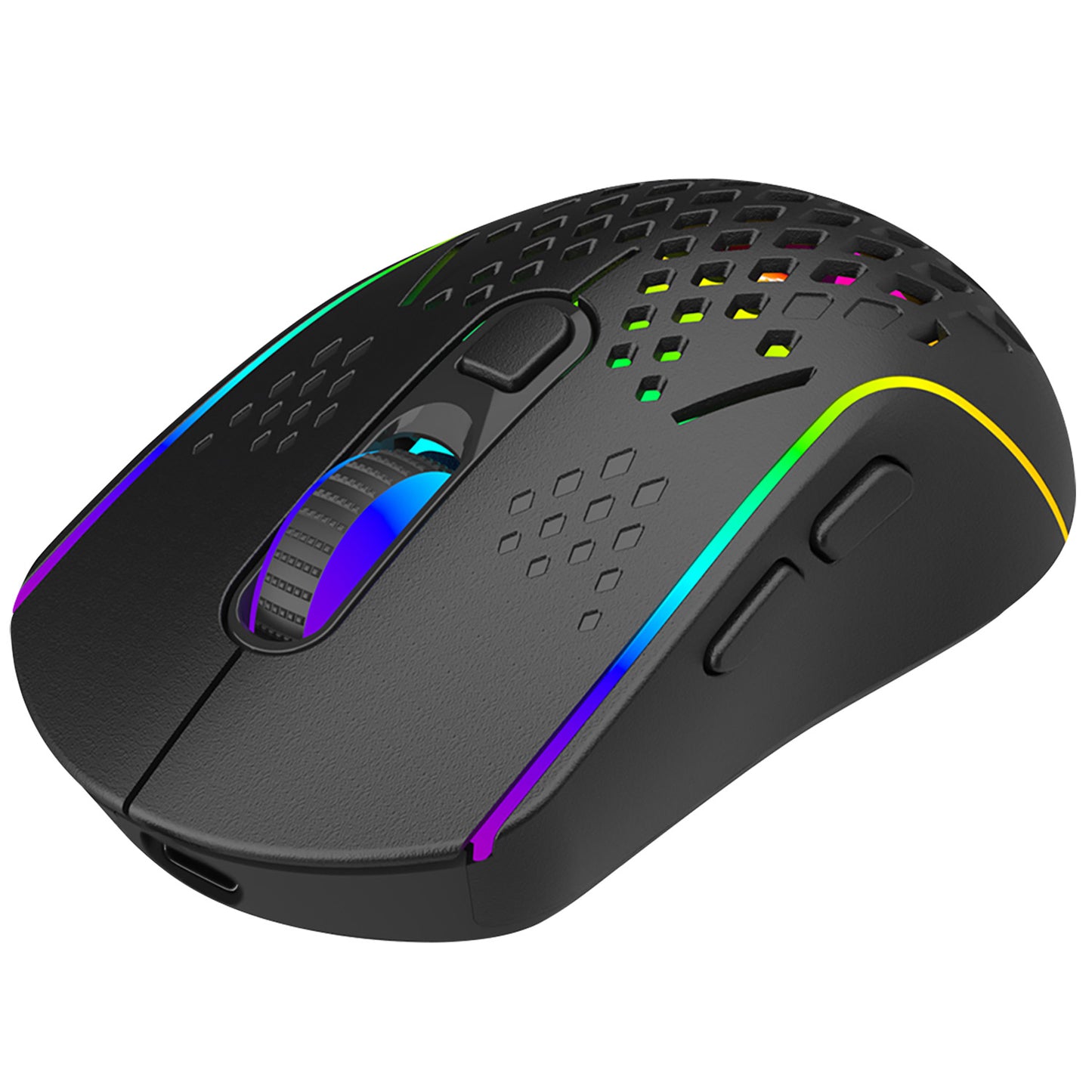 Brezžična igralna miška Proove Buzz, RGB, 800DPI - 4800DPI, črna WMBU00022401
