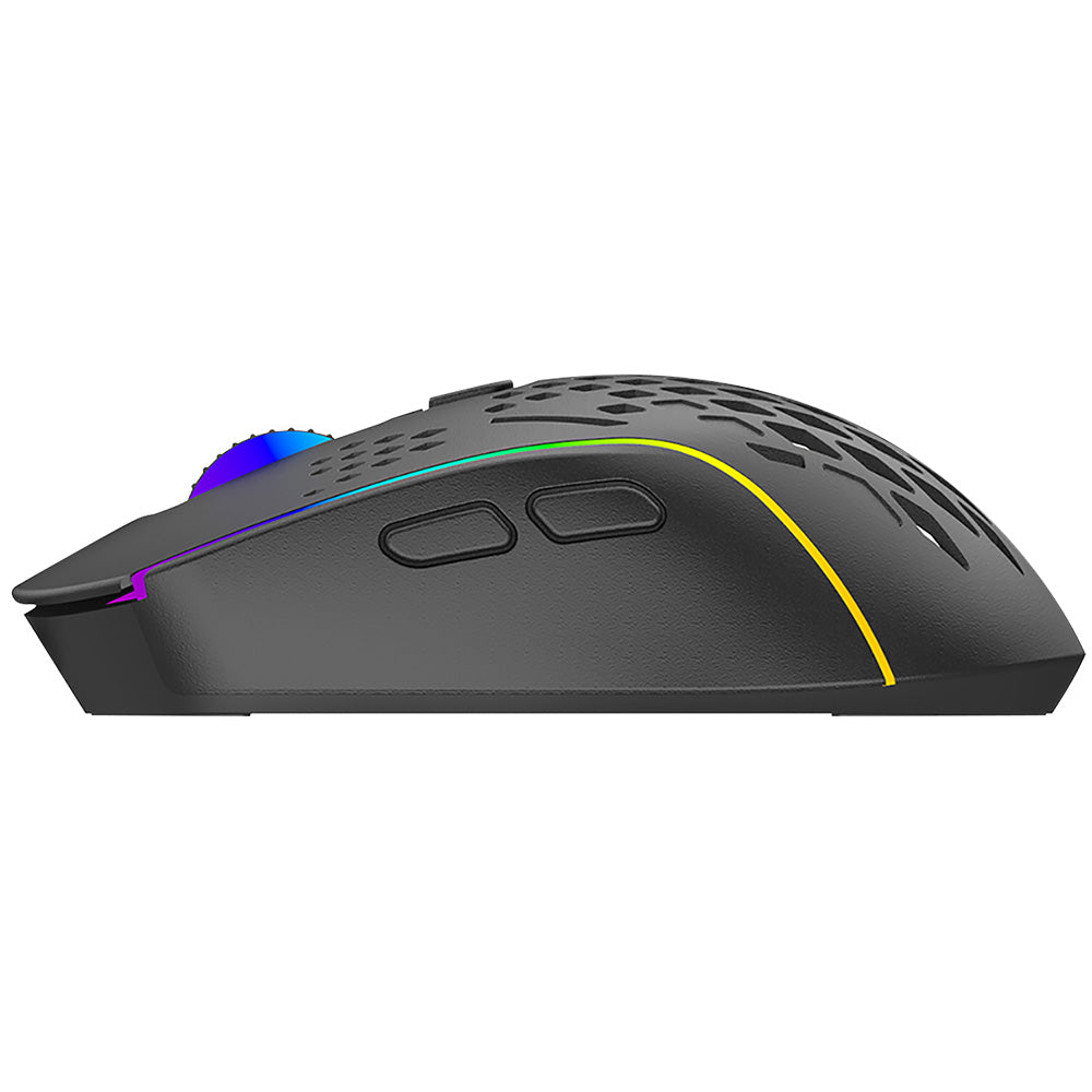 Brezžična igralna miška Proove Buzz, RGB, 800DPI - 4800DPI, črna WMBU00022401