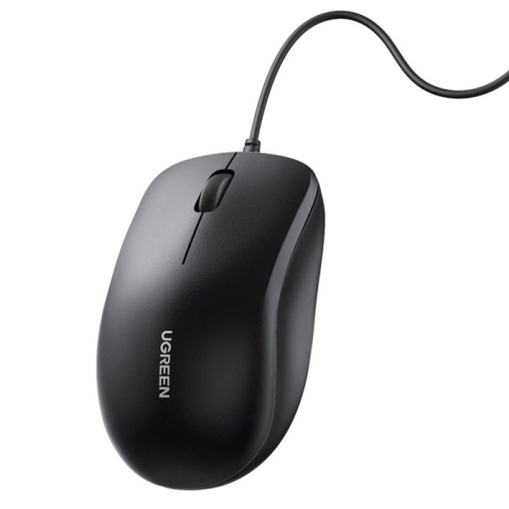 Miška Wired USB UGREEN MU007, 1200DPI, 1.5m, Črna