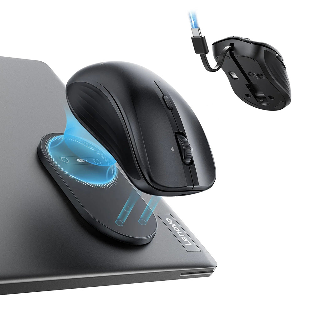 Brezžična miška ESR MagMouse, 800DPI - 4800DPI, BT / Wi-Fi, črna