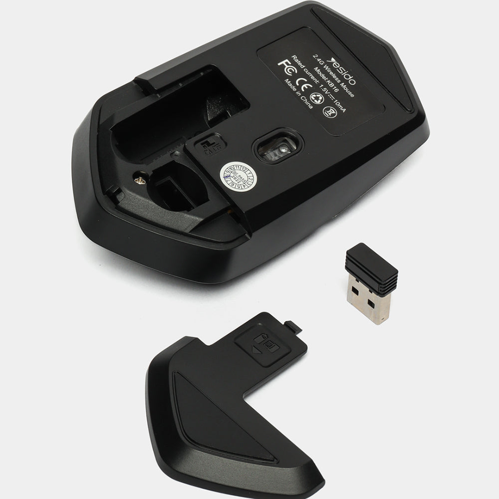 Wireless Mouse Yesido KB16, 1600DPI, Black