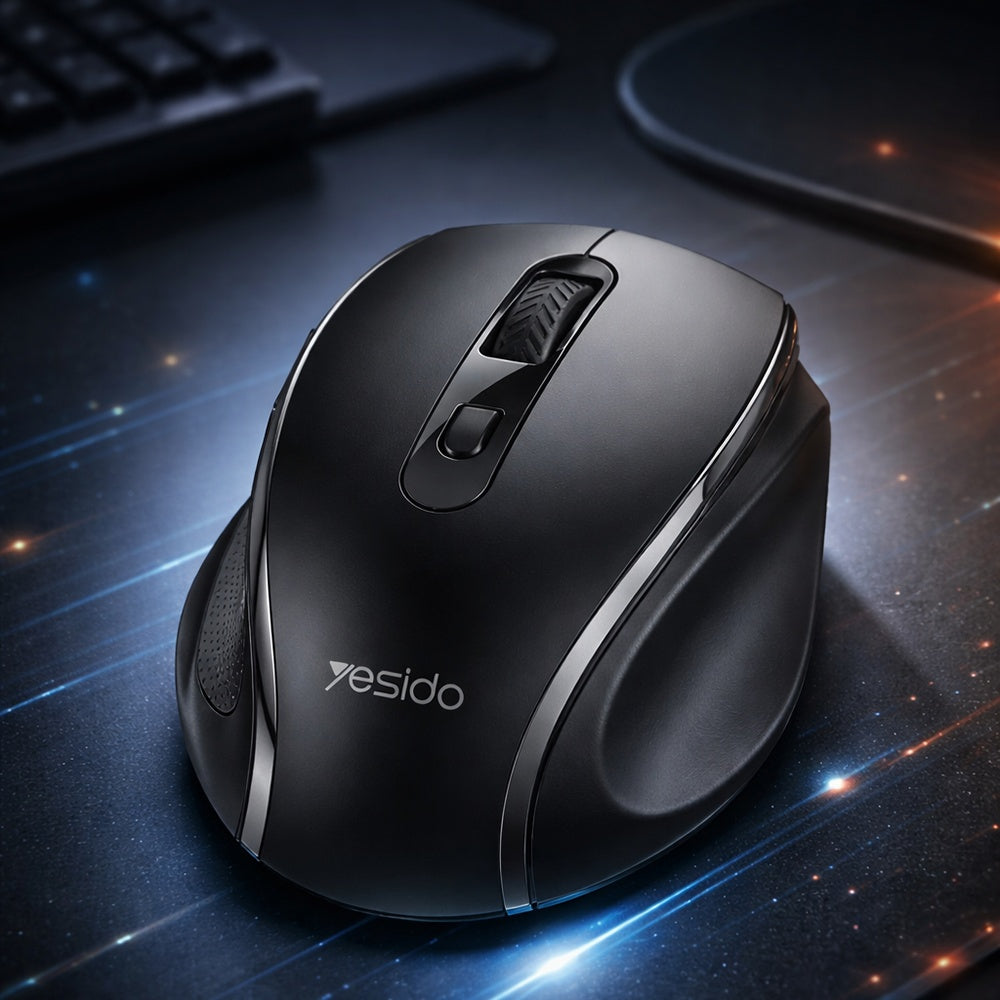 Brezžična miška Yesido KB45, 800DPI - 1600DPI, črna