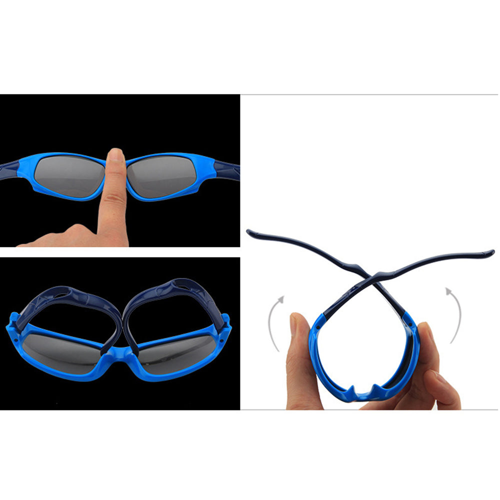 Otroška športna sončna očala Techsuit 816-C8, polarizirana, oranžno-bela